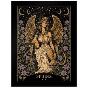 Sphinx, Starlit Tarot Art Postcard