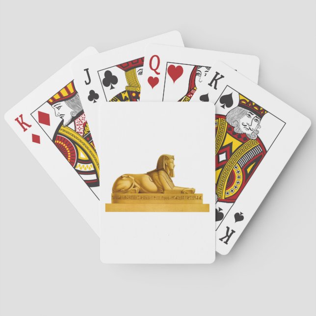 Sphinx Statue Profile Playing Cards (Back)