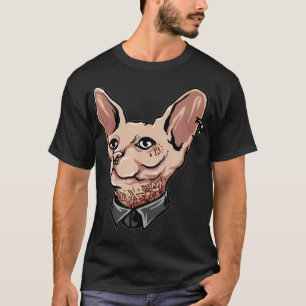 Sphyn Cat Gangster Tattoos Artist Hairless Cat T-Shirt