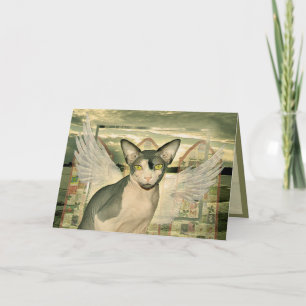 Sphynx Angel With deepest Sympathy Card