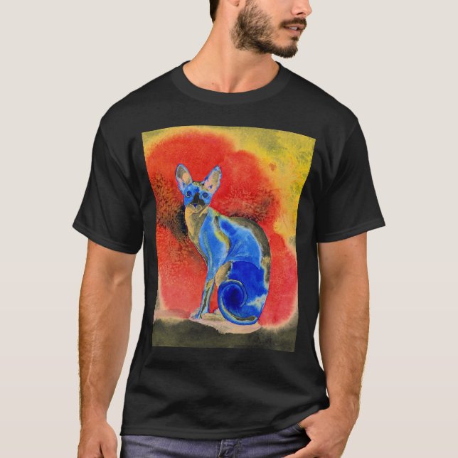 Sphynx Cat #1 Dark t-shirt (Front)