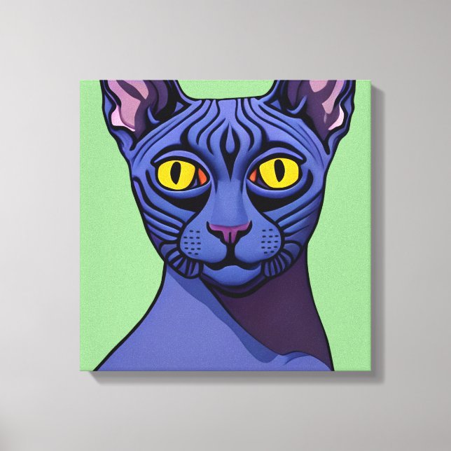 Sphynx Cat Canvas Print (Front)