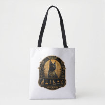Sphynx Cat Canvas Tote Bag Egyptian Aesthetic