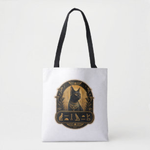 Sphynx Cat Canvas Tote Bag Egyptian Aesthetic