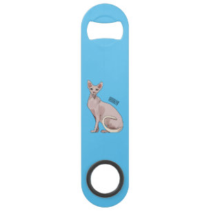 Sphynx cat cartoon illustration 