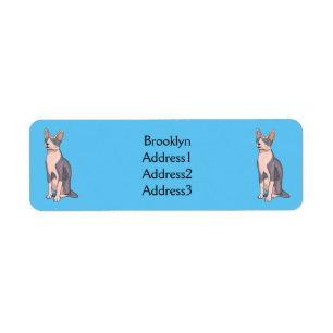 Sphynx cat cartoon illustration