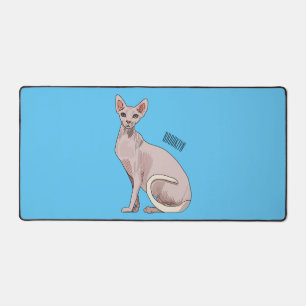 Sphynx cat cartoon illustration  desk mat