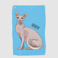 Sphynx cat cartoon illustration
