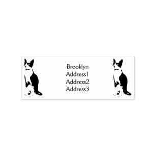 Sphynx cat cartoon illustration rubber stamp