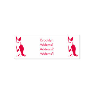 Sphynx cat cartoon illustration self-inking stamp