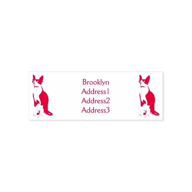 Sphynx cat cartoon illustration self-inking stamp (Design)