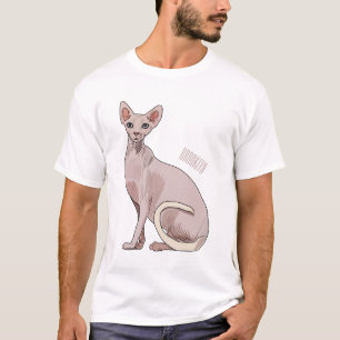Sphynx cat cartoon illustration T-Shirt