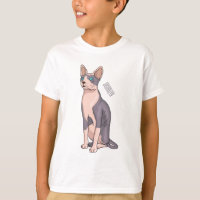 Sphynx cat cartoon illustration