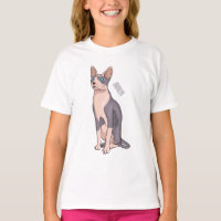 Sphynx cat cartoon illustration