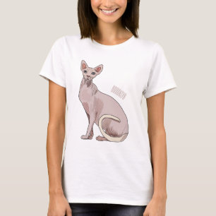 Sphynx cat cartoon illustration  T-Shirt