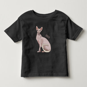 Sphynx cat cartoon illustration toddler T-Shirt