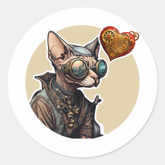 Sphynx Cat Classic Round Sticker (Front)