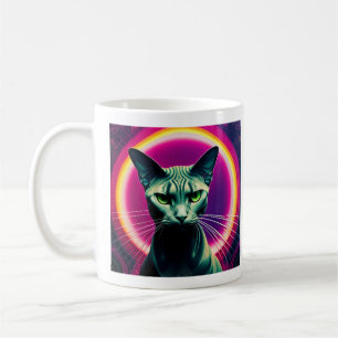 Sphynx cat. colourful. street art design coffee mug