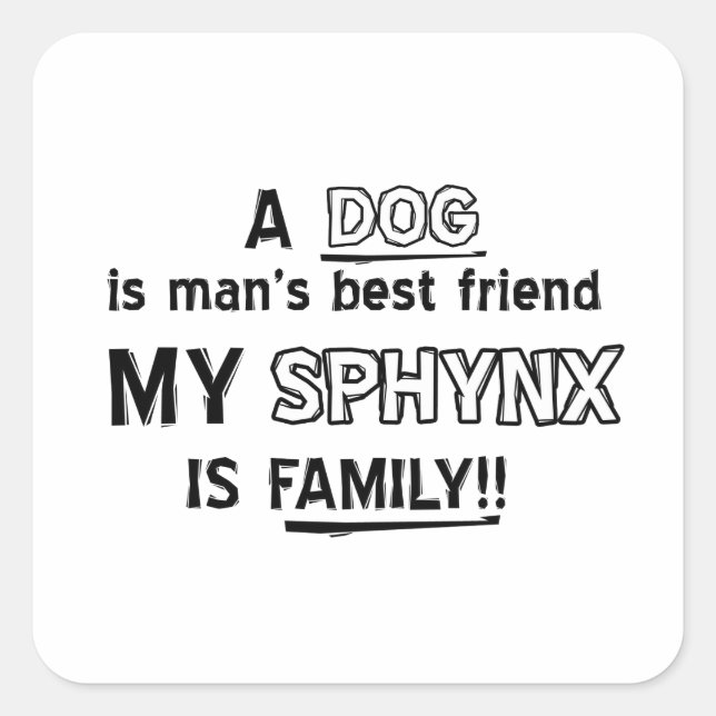 SPHYNX Cat Designs Square Sticker (Front)