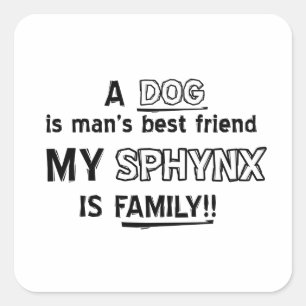 SPHYNX Cat Designs Square Sticker