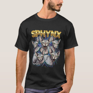 Sphynx Cat Electric Cosmic Design for Men, Women, T-Shirt