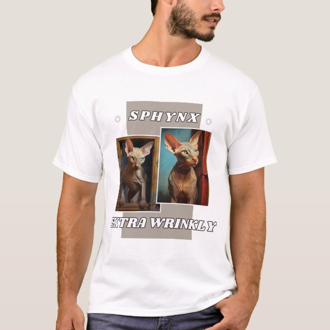 Sphynx cat extra wrinkly T-Shirt (Front)
