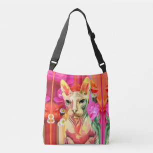 Sphynx cat Flower Fairy. Crossbody Bag