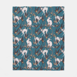 sphynx cat funny kids pattern fleece blanket