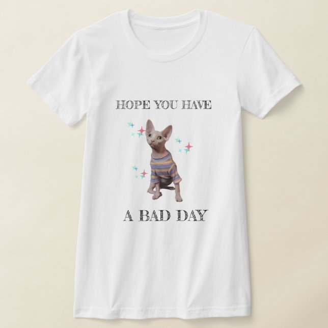 Sphynx Cat Funny T-Shirt (Laydown)