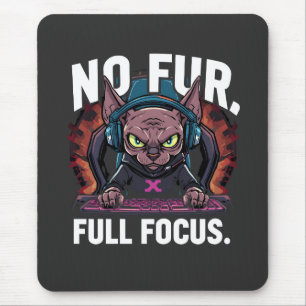 Sphynx Cat Gamer Full Focus Artwork Mouse Mat