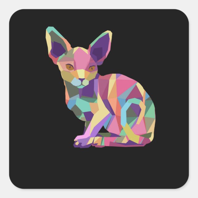 Sphynx Cat Gifts For Women And Men Sphynx Cat Square Sticker (Front)