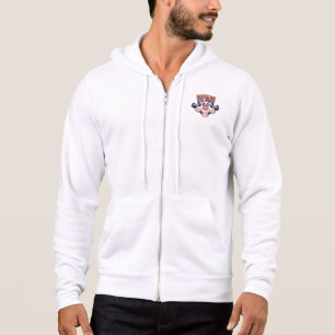 Sphynx Cat Gym Buddy Muscular Cartoon Hoodie