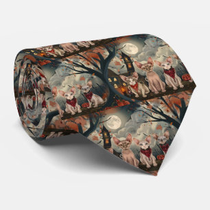 Sphynx Cat Halloween Spooky Tie
