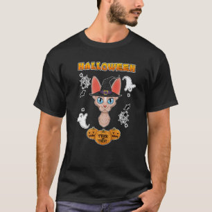 Sphynx Cat I Happy Halloween T-Shirt