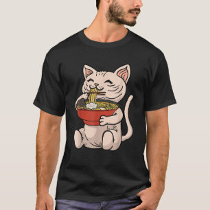 Sphynx Cat Japanese Ramen Noodles Kawaii Anime Man T-Shirt