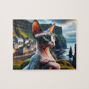  Sphynx Cat Jigsaw Puzzle Cliffs of Moher Ireland