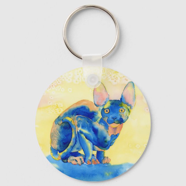Sphynx Cat Keychain (Front)