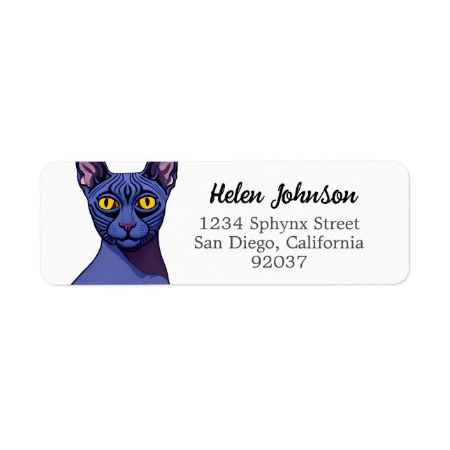 Sphynx Cat Label (Front)