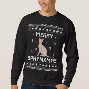 Sphynx Cat Lover Christmas Ugly Xmas Sweater Sphyn