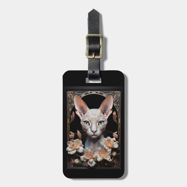 Sphynx cat luggage tag (Front Vertical)