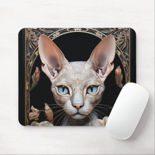 Sphynx cat mouse mat