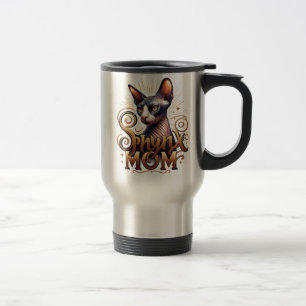 Sphynx Cat Mum Mother's Day Travel Mug with handle