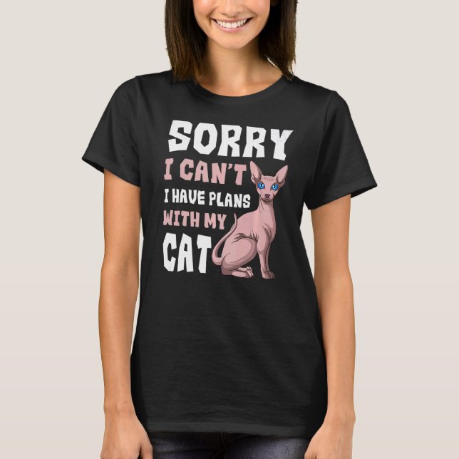 Sphynx Cat Owner Breeder Hairless Pet Animal T-Shirt (Front)