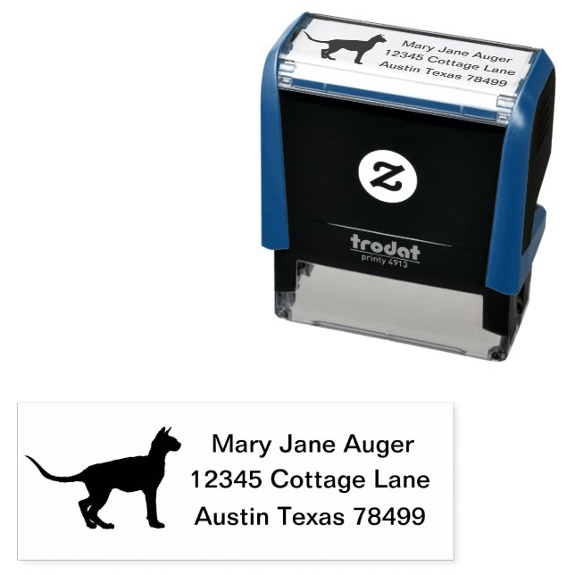Sphynx Cat Personalised  Self-inking Stamp (In Situ)