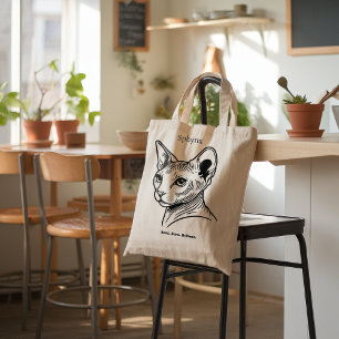 Sphynx Cat Portrait Tote Bag