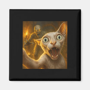Sphynx cat selfie funny spooky mummy ghost magnet