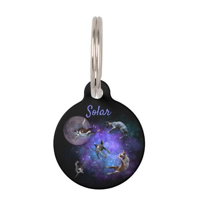 Sphynx Cat Space Customise Pet Tag (Front)