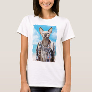 Sphynx cat. tourist. T-Shirt