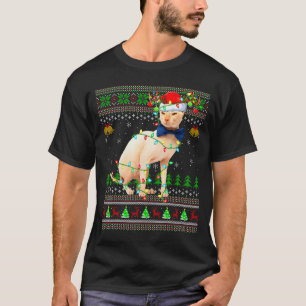 Sphynx Cat Ugly Christmas Sweaters Holiday Santa C