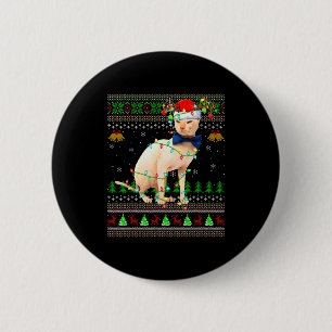Sphynx Cat Ugly Christmas Sweaters Holiday Santa C 6 Cm Round Badge